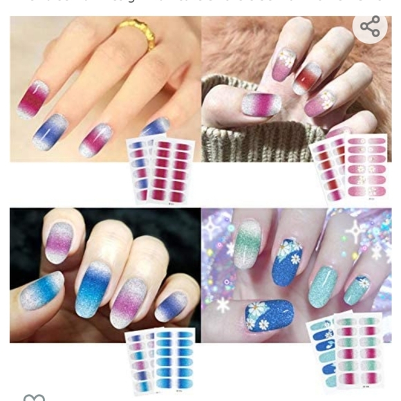 14 Sparkly Nail Sticker Sheets - Picture 1 of 4